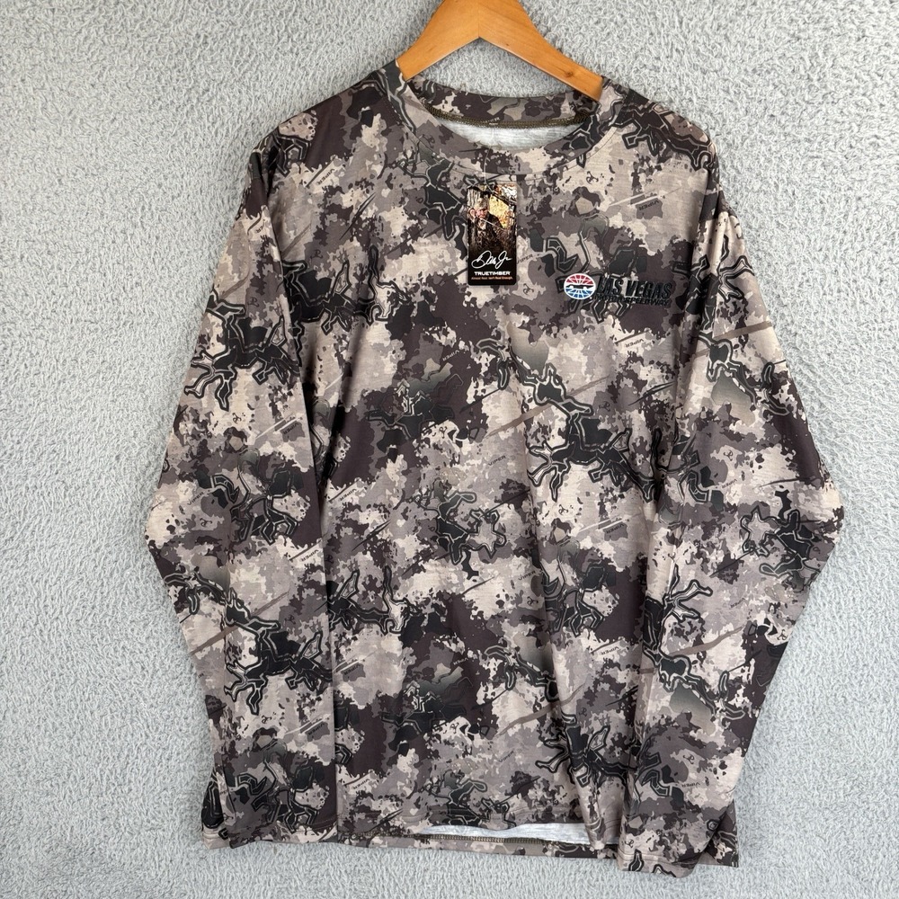 NEW TrueTimber Camo Shirt Men XL Long Sleeve Tee Las Vegas Motor Speedway NASCAR